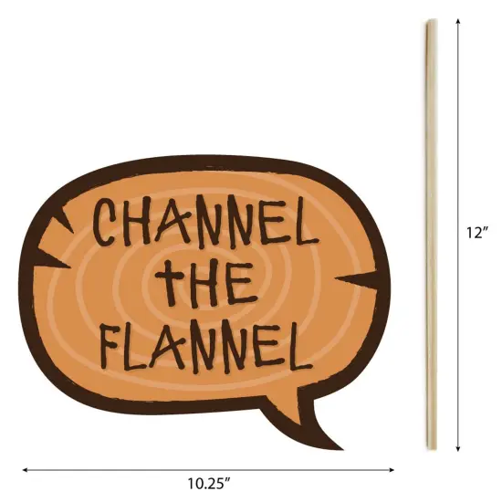 Big Dot of Happiness Lumberjack - Channel the Flannel - Buffalo Plaid Photo Booth Props Kit - 20 Count {6}