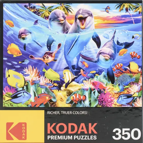 Kodak Premium Jigsaw Puzzle 350 Pieces 18"X24"-Playful Dolphins {1}