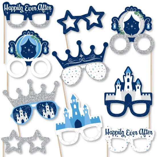 Big Dot of Happiness Fairy Tale Fantasy Glasses - Paper Card Stock Royal Prince and Princess Party Photo Booth Props Kit - 10 Count {1}