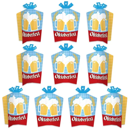 Big Dot of Happiness Oktoberfest - Table Decorations - Beer Festival Fold and Flare Centerpieces - 10 Count {1}