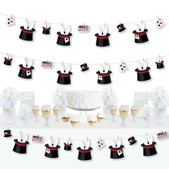 Big Dot of Happiness Ta-Da, Magic Show - Magical Birthday Party DIY Decorations - Clothespin Garland Banner - 44 Pieces {1}