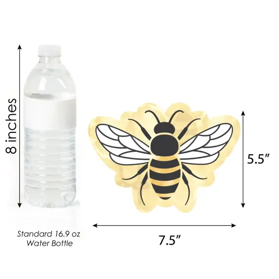 Big Dot of Happiness Little Bumblebee - Decorations DIY Bee Baby Shower or Birthday Party Essentials - Set of 20 {6}