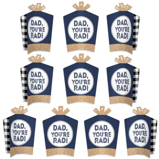 Big Dot of Happiness My Dad is Rad - Table Decorations - Father's Day Party Fold and Flare Centerpieces - 10 Count {1}