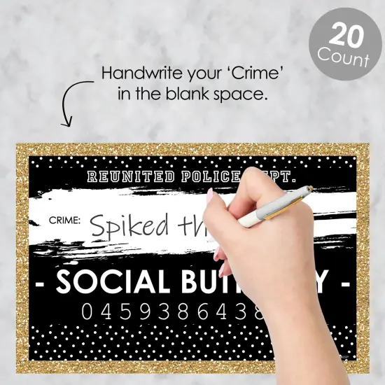 Big Dot of Happiness Reunited - School Class Reunion Party Mug Shots - Photo Booth Props Mugshot Signs - 20 Count {3}