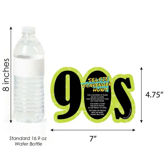 Big Dot of Happiness 90's Throwback - Selfie Scavenger Hunt - 1990s Party Game - Set of 12 {4}