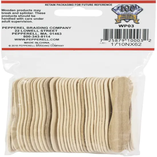 Pepperell Crafts Craft Spoons 75/Pkg-3"X0.625" {2}
