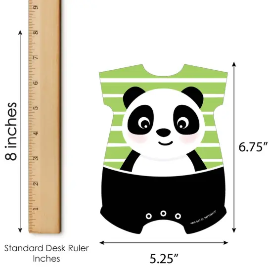 Big Dot of Happiness Party Like a Panda Bear - Picture Bingo Cards and Markers - Baby Shower Shaped Bingo Game - Set of 18 {6}