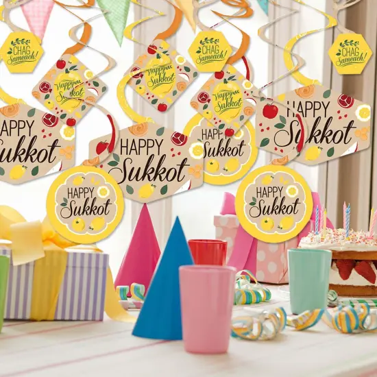 Big Dot of Happiness Sukkot - Sukkah Hanging Decor - Party Decoration Swirls - Set of 40 {3}