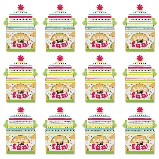 Big Dot of Happiness Taco 'Bout Fun - Treat Box Party Favors - Fiesta Goodie Gable Boxes - Set of 12 {6}
