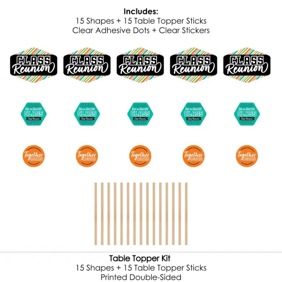 Big Dot of Happiness Still Got Class - High School Reunion Party Centerpiece Sticks - Table Toppers - Set of 15 {7}