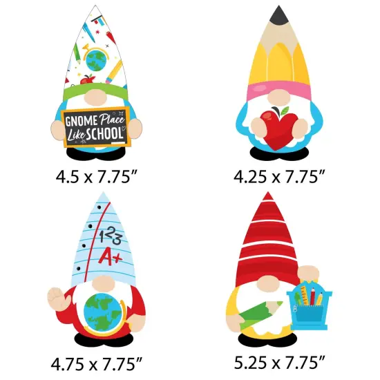 Big Dot of Happiness School Gnomes - Decorations DIY Teacher and Classroom Essentials - Set of 20 {7}