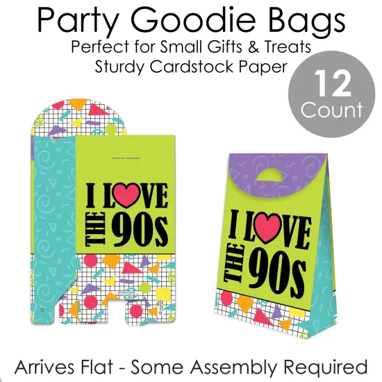 Big Dot of Happiness 90&rsquo;s Throwback - 1990s Gift Favor Bags - Party Goodie Boxes - Set of 12 {7}