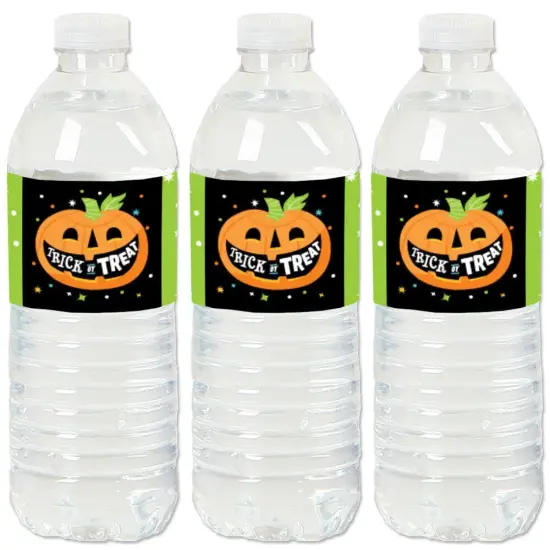 Big Dot of Happiness Jack-O'-Lantern Halloween - Kids Halloween Party Water Bottle Sticker Labels - Set of 20 {1}
