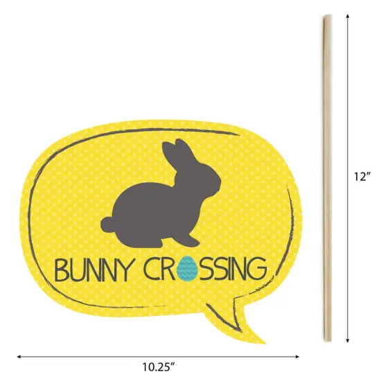 Big Dot of Happiness Funny Hippity Hoppity - Easter Party Photo Booth Props Kit - 10 Piece {4}
