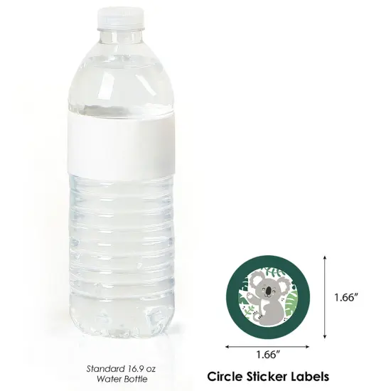 Big Dot of Happiness Koala Cutie - Bear Birthday Party and Baby Shower Circle Sticker Labels - 24 Count {4}