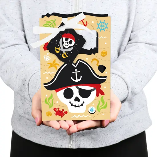 Big Dot of Happiness Pirate Ship Adventures - Skull Birthday Party Favor Boxes - Set of 12 {6}