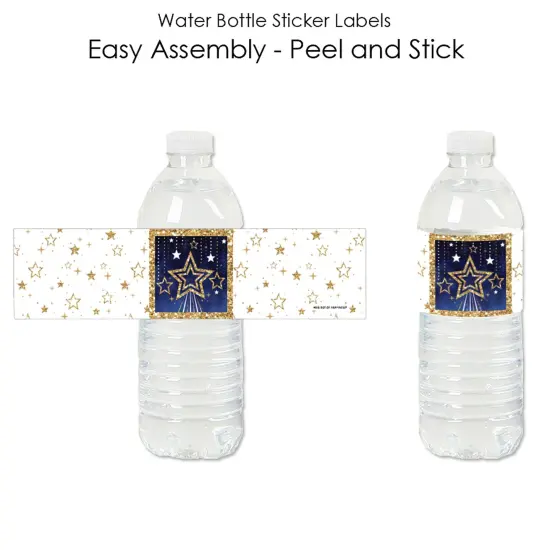 Big Dot of Happiness Starry Skies - Gold Celestial Party Water Bottle Sticker Labels - Set of 20 {3}