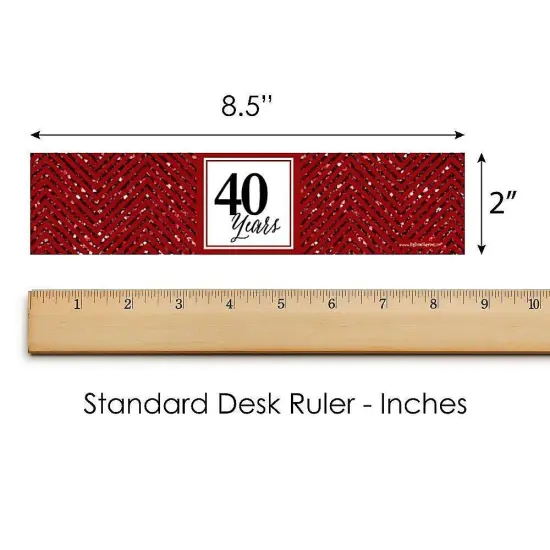 Big Dot of Happiness We Still Do - 40th Wedding Anniversary - Anniversary Party Water Bottle Sticker Labels - Set of 20 {6}