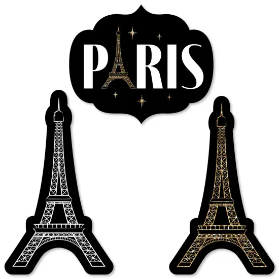 Big Dot of Happiness Stars Over Paris - DIY Shaped Parisian Themed Party Cut-Outs - 24 Count {1}