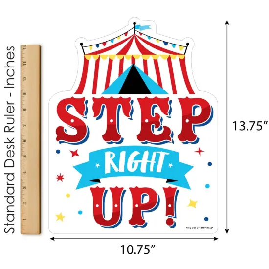 Big Dot of Happiness Carnival - Step Right Up Circus - Outdoor Lawn Sign - Carnival Themed Party Yard Sign - 1 Piece {6}