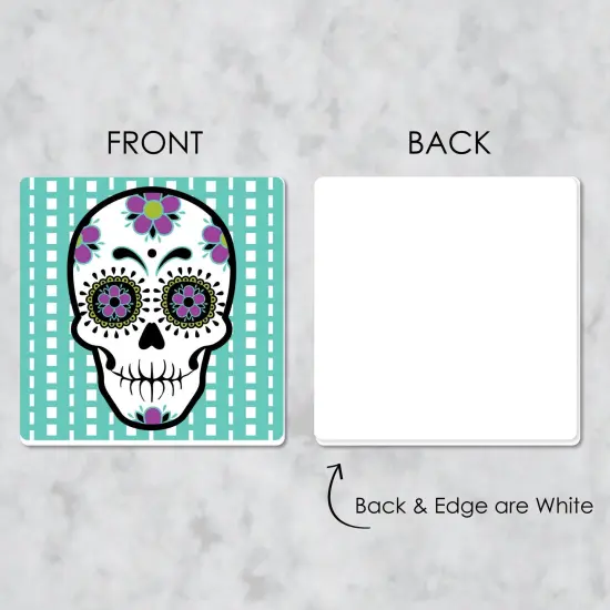 Big Dot of Happiness Day of the Dead - Sugar Skull Party Decorations - Drink Coasters - Set of 6 {7}