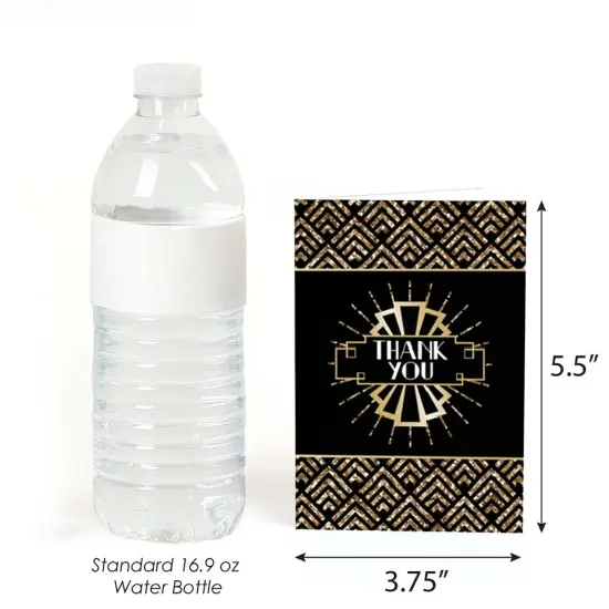 Big Dot of Happiness Roaring 20's - 1920s Art Deco Jazz Party Thank You Cards (8 count) {4}