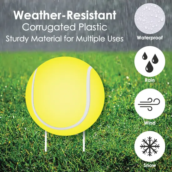 Big Dot of Happiness You Got Served - Tennis - Yard Sign & Outdoor Lawn Decorations - Baby Shower or Tennis Ball Birthday Party Yard Signs - Set of 8 {4}