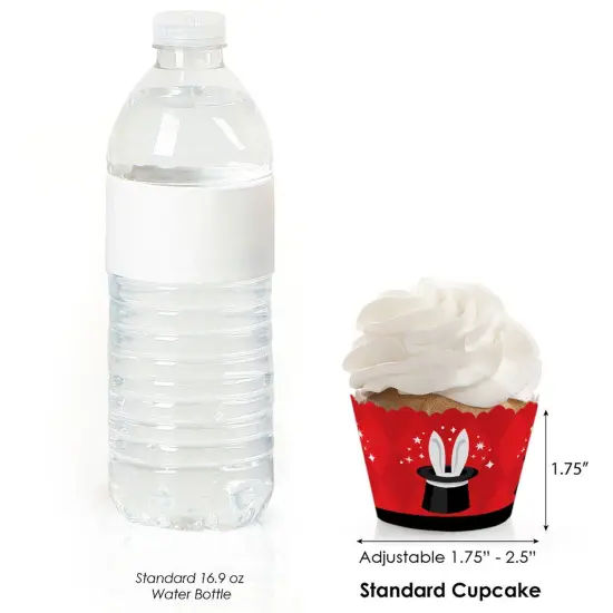 Big Dot of Happiness Magic - Birthday Party Decorations - Party Cupcake Wrappers - Set of 12 {5}