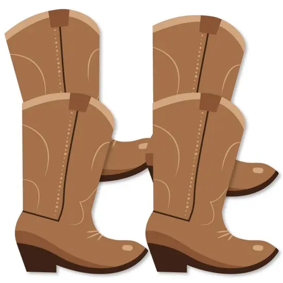 Big Dot of Happiness Western Hoedown - Cowboy Boot Decorations DIY Wild West Cowboy Party Essentials - Set of 20 {3}