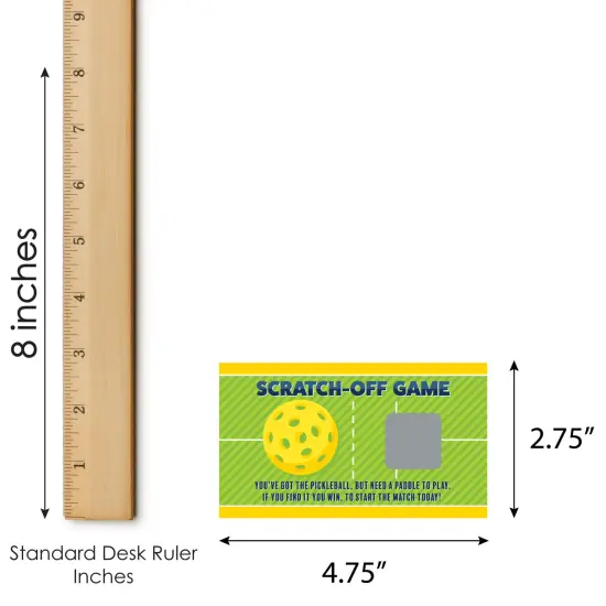 Big Dot of Happiness Let&rsquo;s Rally - Pickleball - Birthday or Retirement Party Game Scratch Off Cards - 22 Count {7}