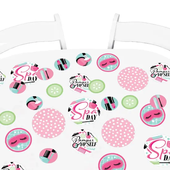 Big Dot of Happiness Spa Day - Girls Makeup Party Giant Circle Confetti - Party Decorations - Large Confetti 27 Count {7}