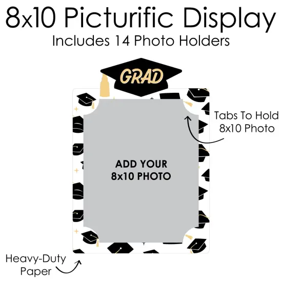 Big Dot of Happiness Hello College Graduation 8 x 10 inches K-12 School Photo Holder - DIY Party Decor - Picturific Display {7}
