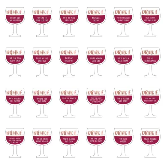 Big Dot of Happiness Drink If Game - But First, Wine - Wine Tasting Party Game - 24 Count {3}