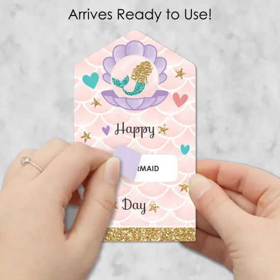 Big Dot of Happiness Let's Be Mermaids - Under the Sea Cards for Kids - Happy Valentine's Day Pull Tabs - Set of 12 {3}
