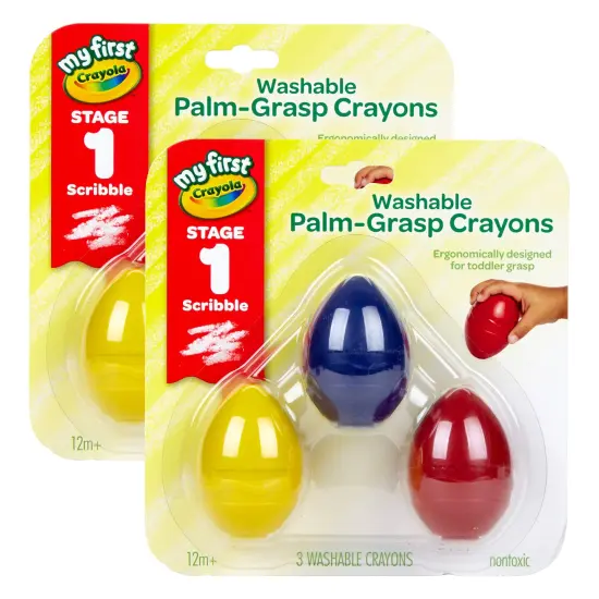 Multipack of 2 - Crayola My First Washable Egg Crayons-3/Pkg {1}