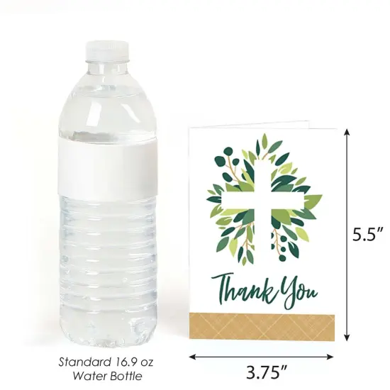 Big Dot of Happiness Elegant Cross - Religious Party Thank You Cards (8 count) {4}