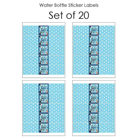 Big Dot of Happiness Pawty Like a Puppy - Dog Baby Shower or Birthday Party Water Bottle Sticker Labels - Set of 20 {4}