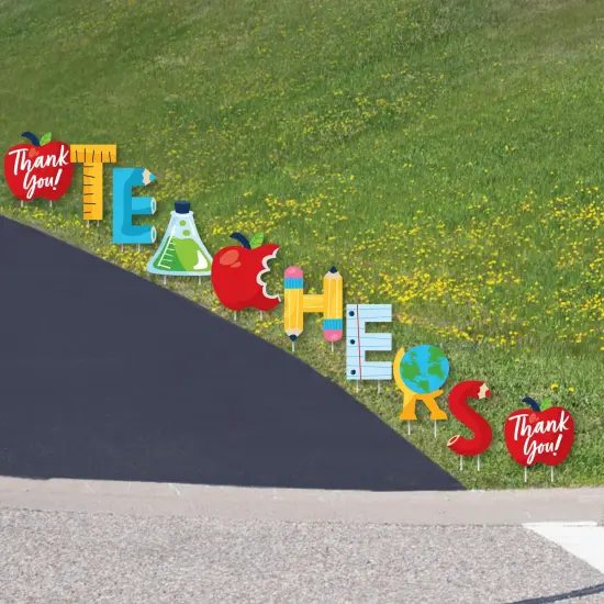 Big Dot of Happiness Thank You Teachers - Yard Sign Outdoor Lawn Decorations - Teacher Appreciation Yard Signs - Teachers {3}