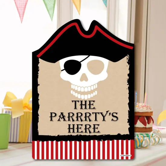 Big Dot of Happiness Beware of Pirates - Party Decorations - Pirate Birthday Party Welcome Yard Sign {7}