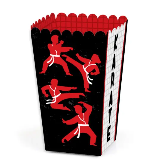 Big Dot of Happiness Karate Master - Martial Arts Birthday Party Favor Popcorn Treat Boxes - Set of 12 {1}