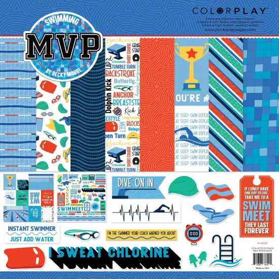 ColorPlay Collection Pack 12"X12"-MVP Swimming {1}