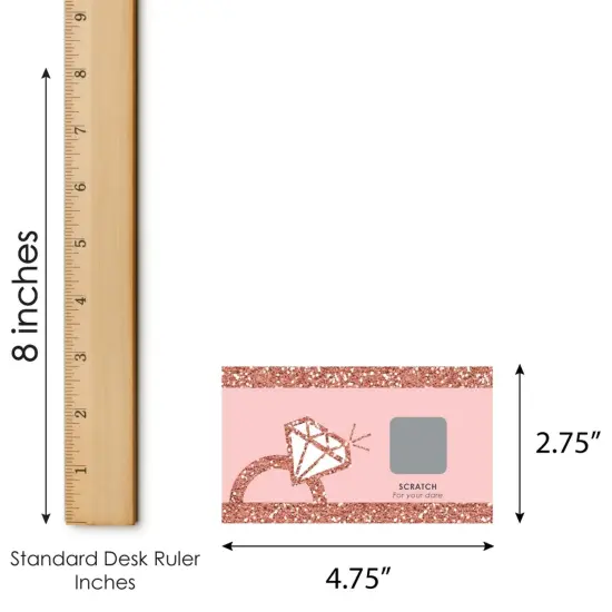 Big Dot of Happiness Bride Squad - Rose Gold Bridal Shower or Bachelorette Party Game Scratch Off Dare Cards - 22 Count {7}