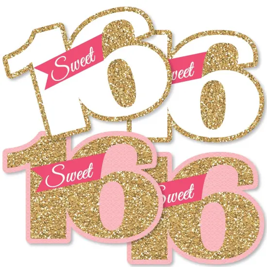 Big Dot of Happiness Sweet 16 - Decorations DIY 16th Birthday Party Essentials - Set of 20 {3}