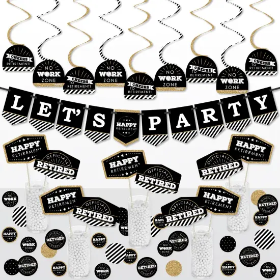Big Dot of Happiness Happy Retirement - Retirement Party Supplies Decoration Kit - Decor Galore Party Pack - 51 Pieces {1}