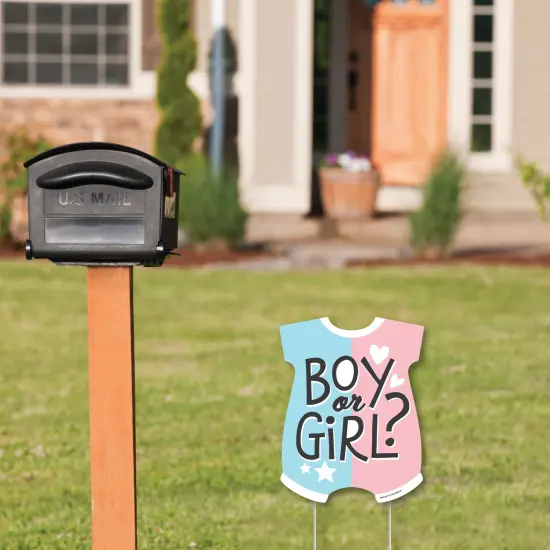 Big Dot of Happiness Baby Gender Reveal - Outdoor Lawn Sign - Team Boy or Girl Party Yard Sign - 1 Piece {3}