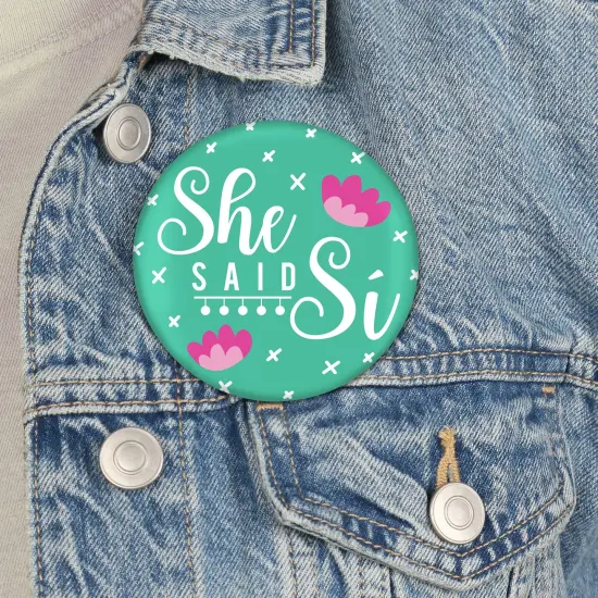 Big Dot of Happiness Final Fiesta - 3 inch Last Fiesta Bachelorette Party Badge - Pinback Buttons - Set of 8 {4}