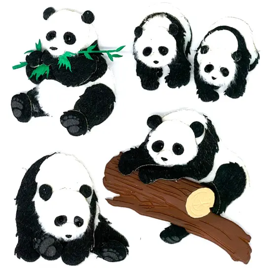 Jolee's Boutique Dimensional Stickers - Pandas, 4pcs {1}