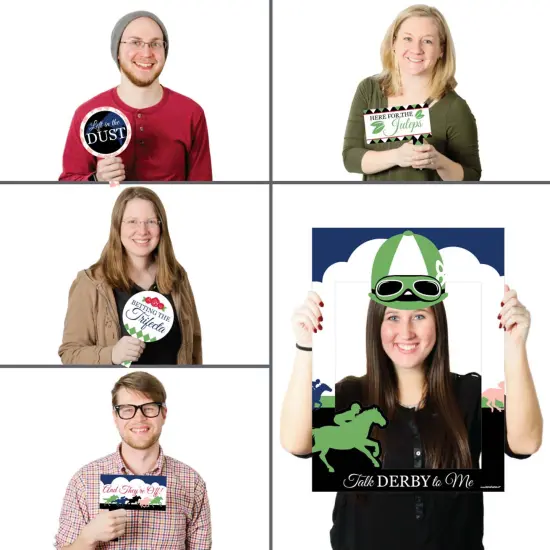 Big Dot of Happiness Kentucky Horse Derby - Horse Race Party Selfie Photo Booth Picture Frame & Props - Printed on Sturdy Material {3}