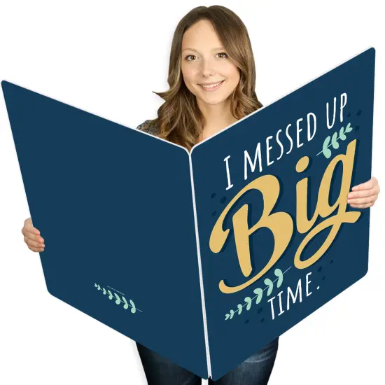 Big Dot of Happiness I Messed Up Big Time - I'm Sorry Apology Giant Greeting Card - Big Shaped Jumborific Card - 16.5 x 22 inches {1}