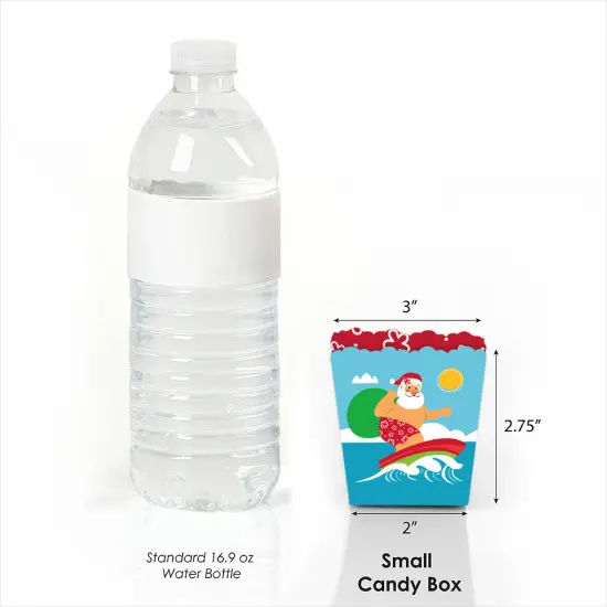 Big Dot of Happiness Tropical Christmas - Party Mini Favor Boxes - Beach Santa Holiday Party Treat Candy Boxes - Set of 12 {4}
